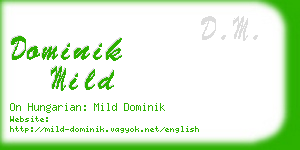 dominik mild business card